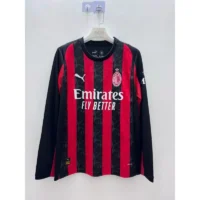25 26 ac milan home long sleeve soccer jerseys 0