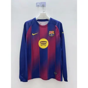 25 26 barcelona home long sleeve soccer jerseys 1