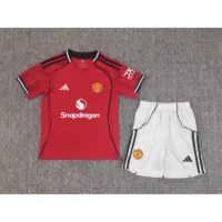 25 26 manchester united home kids soccer jerseys 0