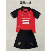 25 26 rennes home kids soccer jerseys 0