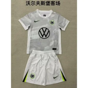 25 26 wolfsburg away kids soccer jerseys 1