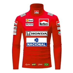 Ayrton Senna Compression Shirt - Red 1983