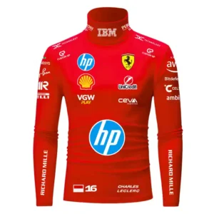 Charles Leclerc Ferrari Compression Shirt - 2025 - Red