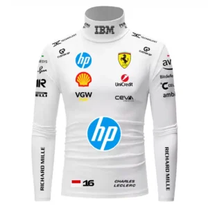 Charles Leclerc Ferrari Compression Shirt - 2025 - White