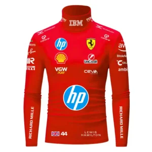 Lewis Hamilton Ferrari Compression Shirt - 2025 - Red
